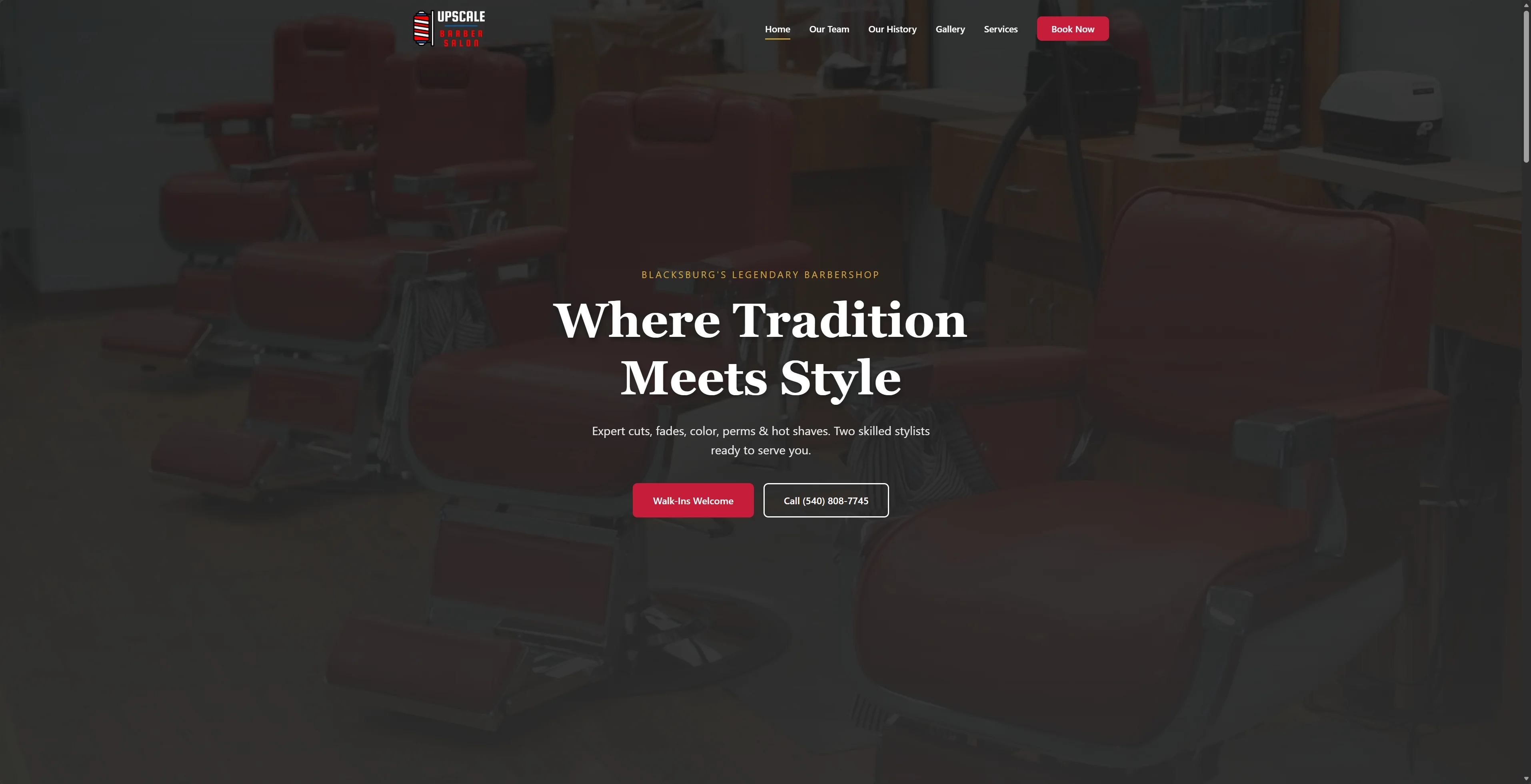 Upscale Barber-Salon website